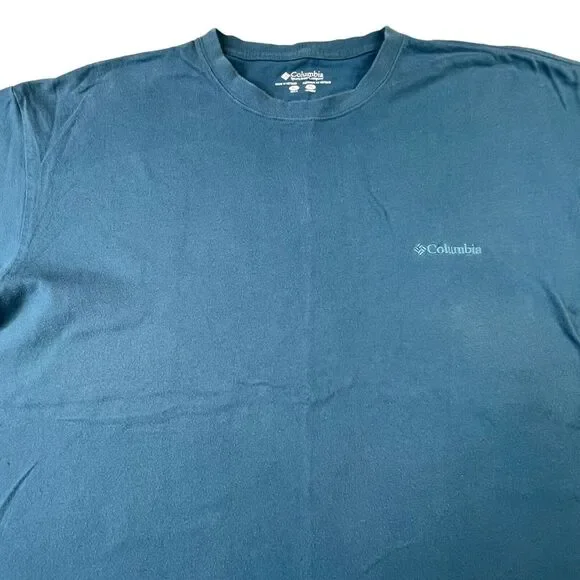 Columbia Sportswear Mens T Shirt Size XL Blue Short Sleeve Shirt AM2667 Outdoor - Picture 2 of 7